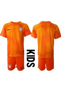 forente stater Keeper Babyklær Hjemme Fotballdrakt til barn VM 2022 Korte ermer (+ Korte bukser)
